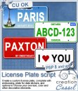 License Plate - PSP script