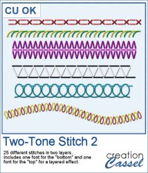 Two-Tone Stitch 2 - Font