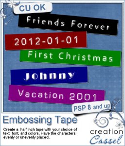 Embossed Tape - PSP Script