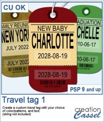 Étiquette de voyage - Script PSP
