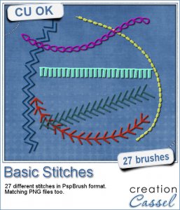 Basic Stitches - Brushes for PSP