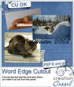 Word edge cutout - PSP script