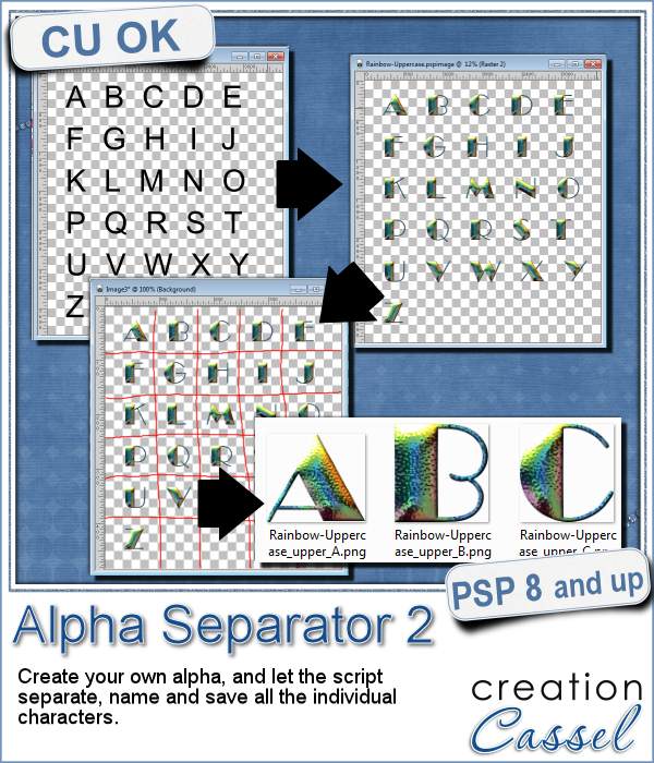 SÃ©parateur de feuille d'alpha 2 - Script PSP - Cliquez sur l'image pour la fermer