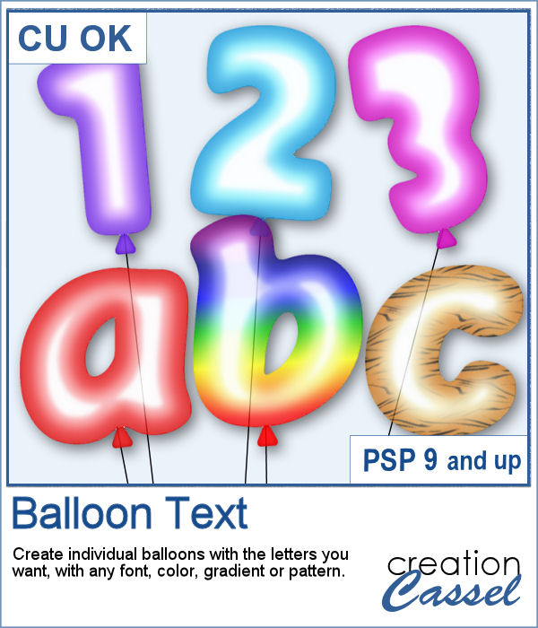 Lettres en ballon - Script PSP - Cliquez sur l'image pour la fermer