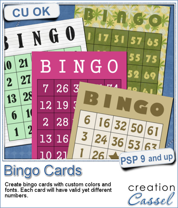 Cartes de Bingo - Script PSP - Cliquez sur l'image pour la fermer