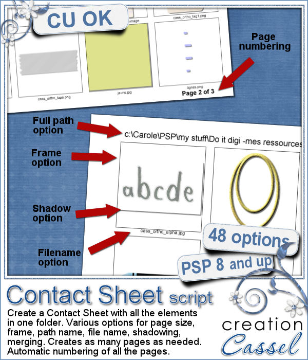 Contact Sheet - PSP script