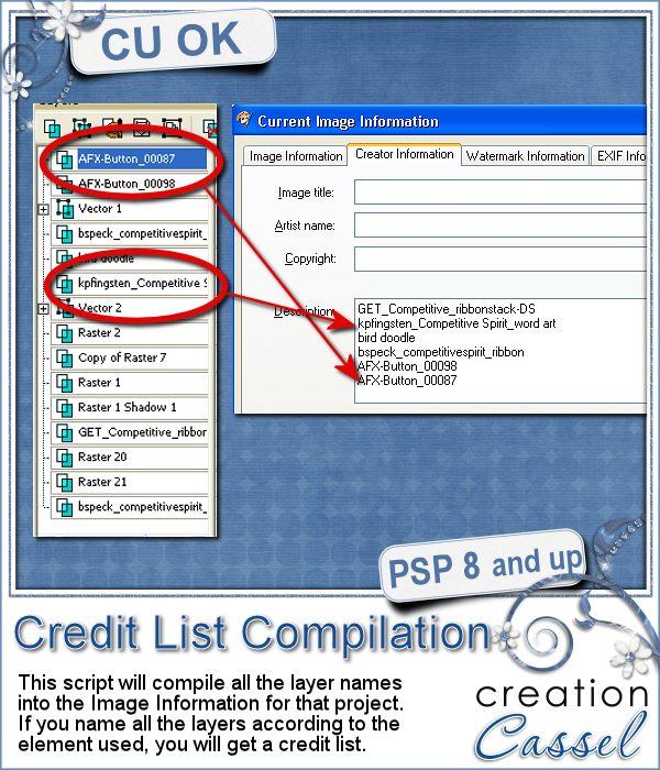 Compilation de credits - Script PSP
