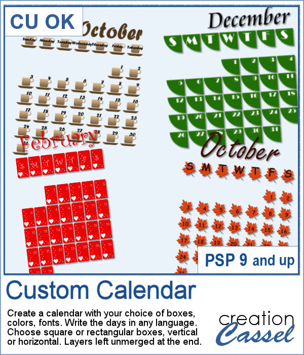 Custom Calendar - PSP script