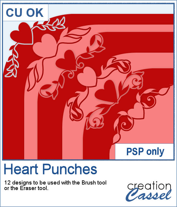 Poinçons en coeur - Pinceaux PSP - Cliquez sur l'image pour la fermer