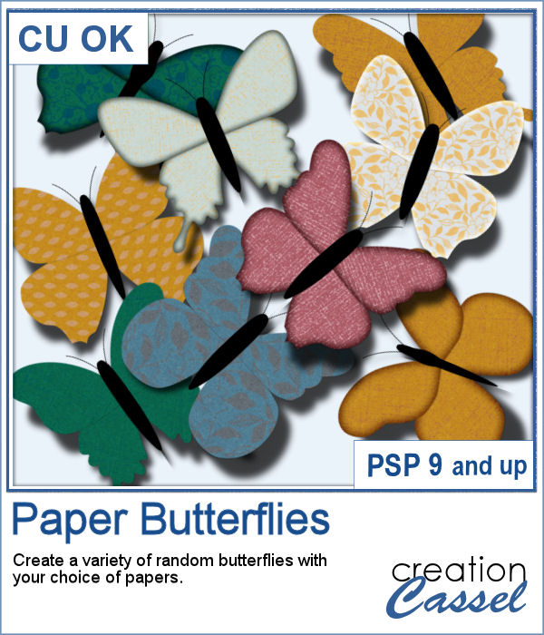Papillons en papier - Script PSP - Cliquez sur l'image pour la fermer