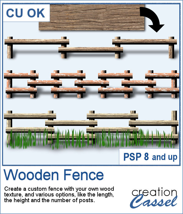 Clôture de bois - Script PSP - Cliquez sur l'image pour la fermer