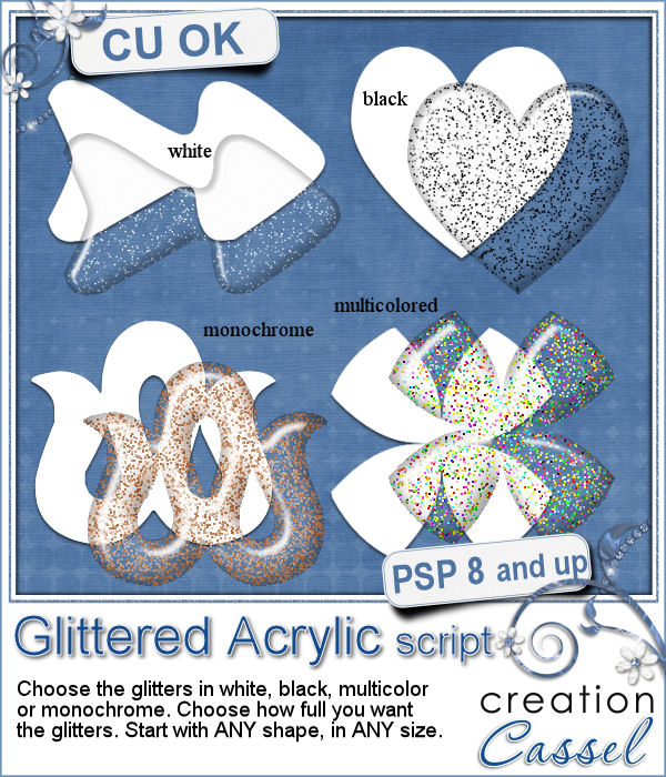 Glittered acrylic - PSP script - Click Image to Close